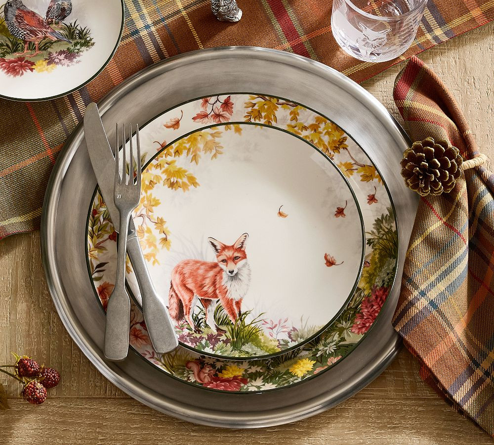 Fantastical Forest Stoneware Salad Plates - Mixed Set of 4 | Pottery Barn (US)