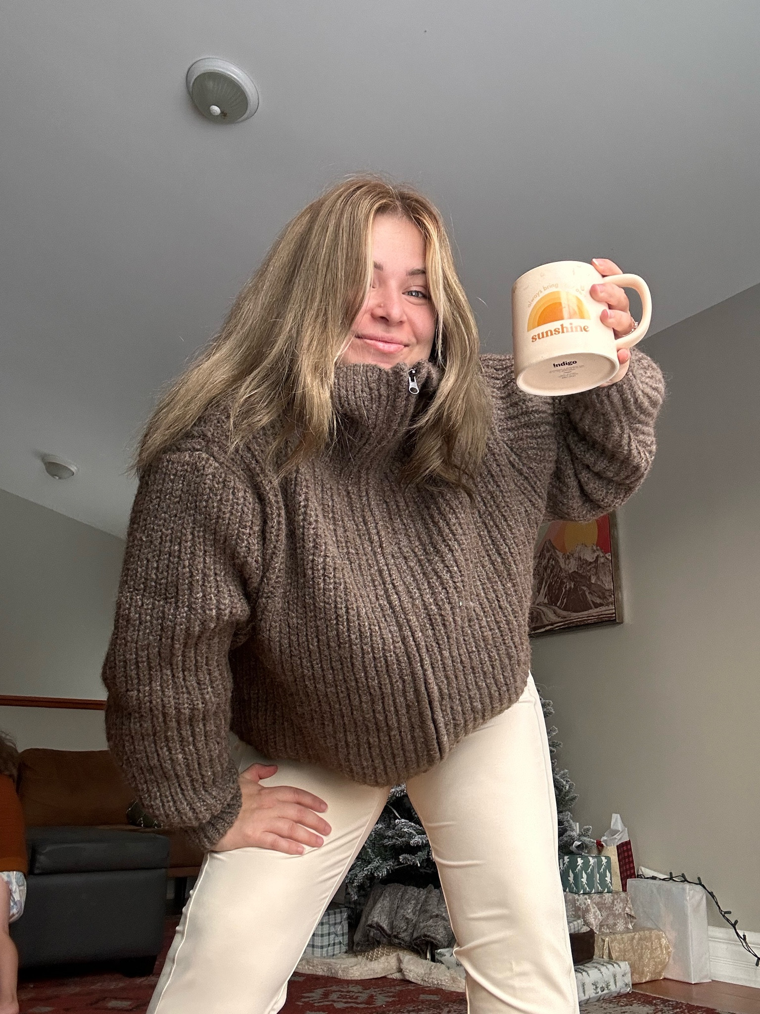 cozy knit sweater and soft pants for a cozy day! #ootd #knitsweater 

#LTKmidsize #LTKSeasonal #LTKtravel