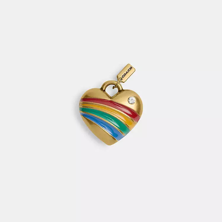 Rainbow Heart Shoelace Charm | Coach (US)