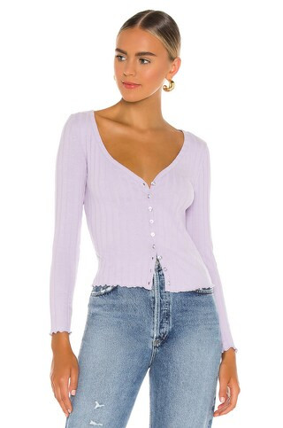 superdown Nina Button Top in Lavender from Revolve.com | Revolve Clothing (Global)
