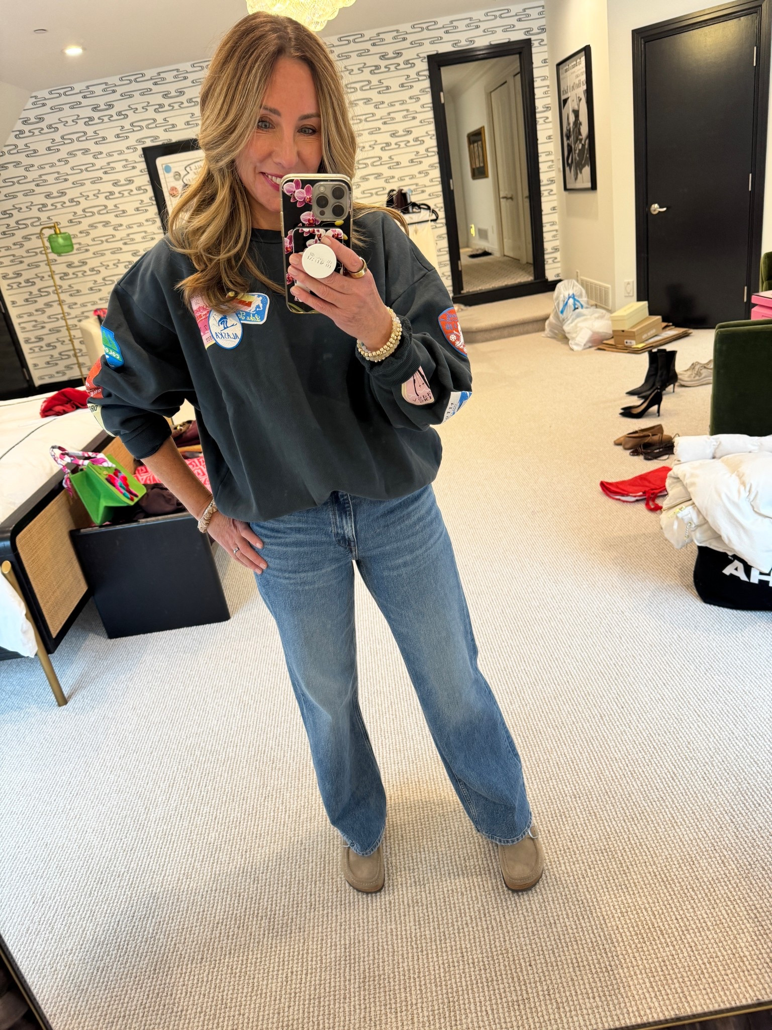 I just picked up this fun sweatshirt. And it was great to wear on these cold and snowy days. And I also think it would make a great holiday gift.

#LTKmomlife #LTKselfcare #LTKootd