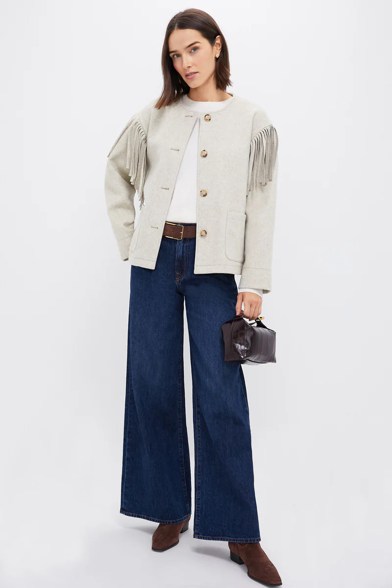 Melange Gray Fringe Purcell Jacket | Tuckernuck (US)