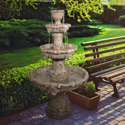 Medici Lion Four-Tier Floor Fountain | Wayfair North America
