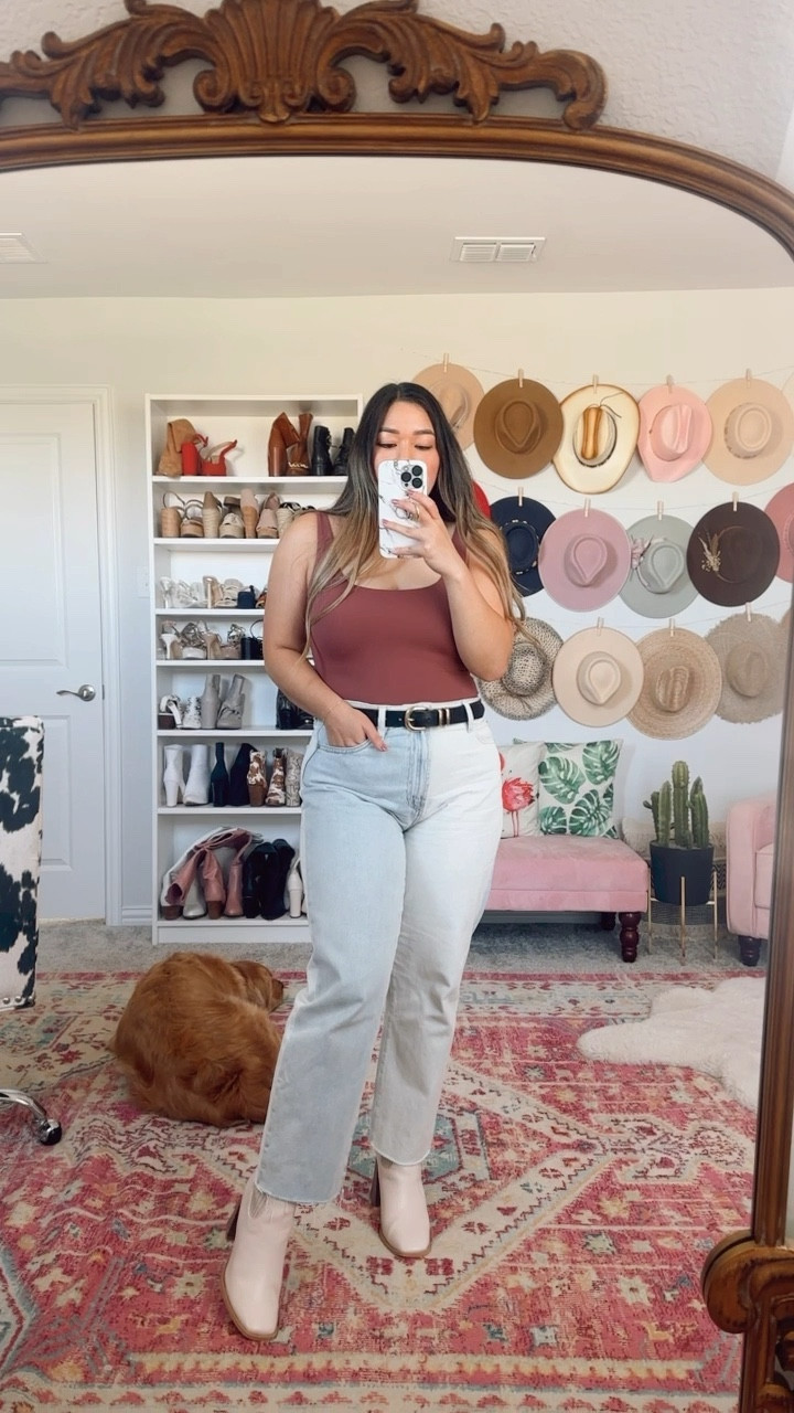 Wearing medium, Amazon bodysuit, amazon fashion, amazon style, amazon outfit, amazon look, skims lookalike, skims bodysuit look for less, Short sleeve bodysuit, long sleeve bodysuit, sleeveless bodysuit, square neck bodysuit, knot front bodysuit, cutout bodysuit, v neck bodysuit, fall outfits, fall outfit, fall style, fall look, fall fashion, two tone jeans, two tone denim, white boots, white booties, straight leg jeans, straight leg denim, Levi’s 501 straight, Levi’s jeans, Levi’s denim, square toe boots, square toe booties, bone boots, bone booties, sock boots, sock booties, midsize style, midsize fashion, midsize outfit, midsize look, teacher outfits, teacher style, teacher look, teacher fashion, midsize outfits 

#LTKfindsunder50 #LTKmidsize #LTKVideo