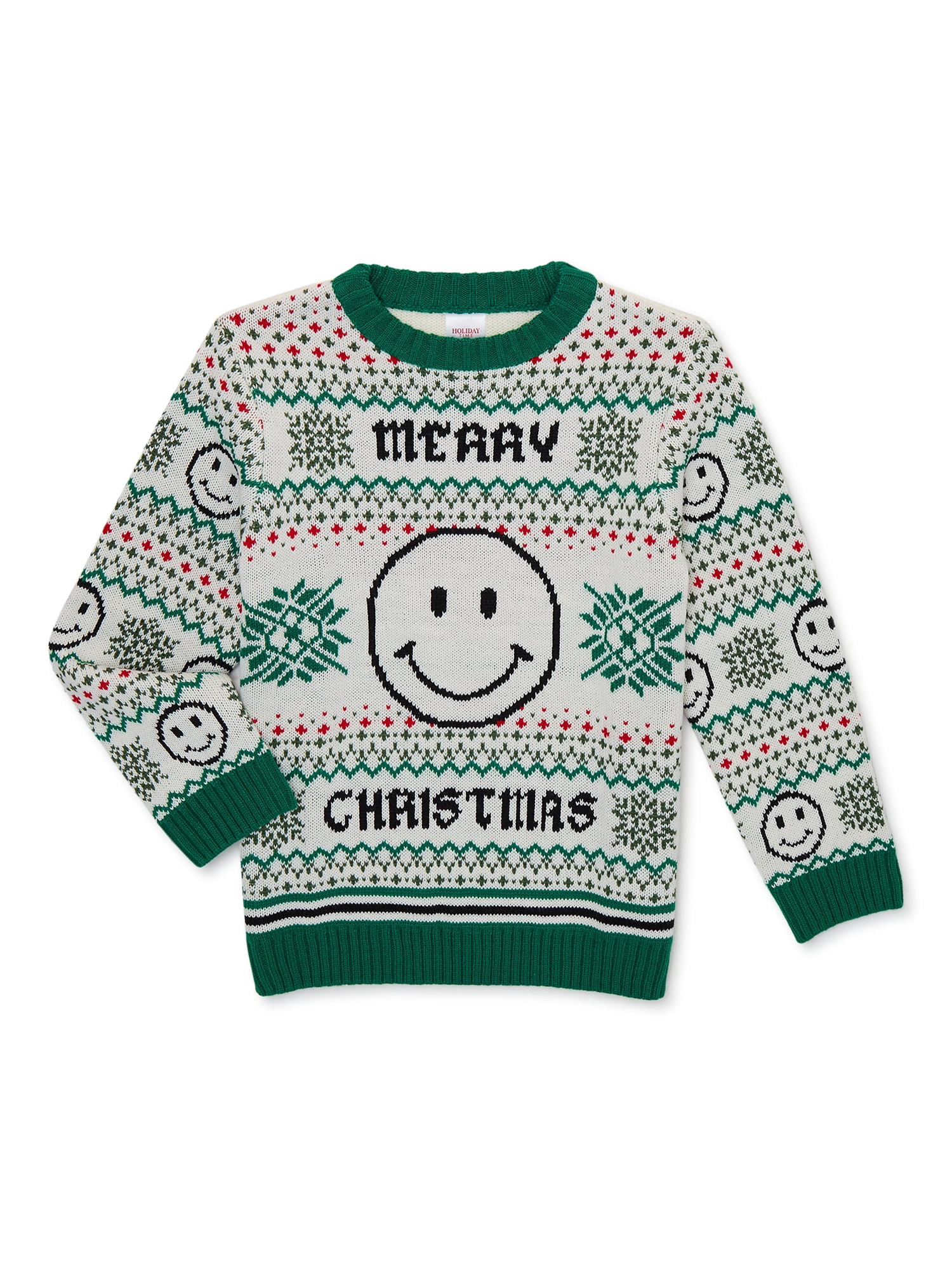 Holiday Time Boys Christmas Sweater, Sizes 4-18 & Husky | Walmart (US)
