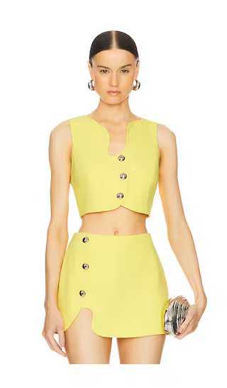 Puzzle Vest in Electric Yellow | Revolve Clothing (Global)
