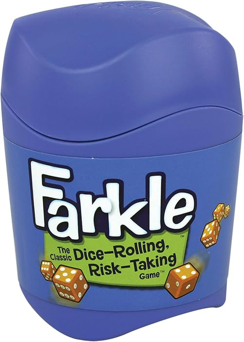 Farkle Classic Dice Game \u2013 Kids, Family Games, Travel Game, Adult Games, Board Game, Dice Cu... | Amazon (US)