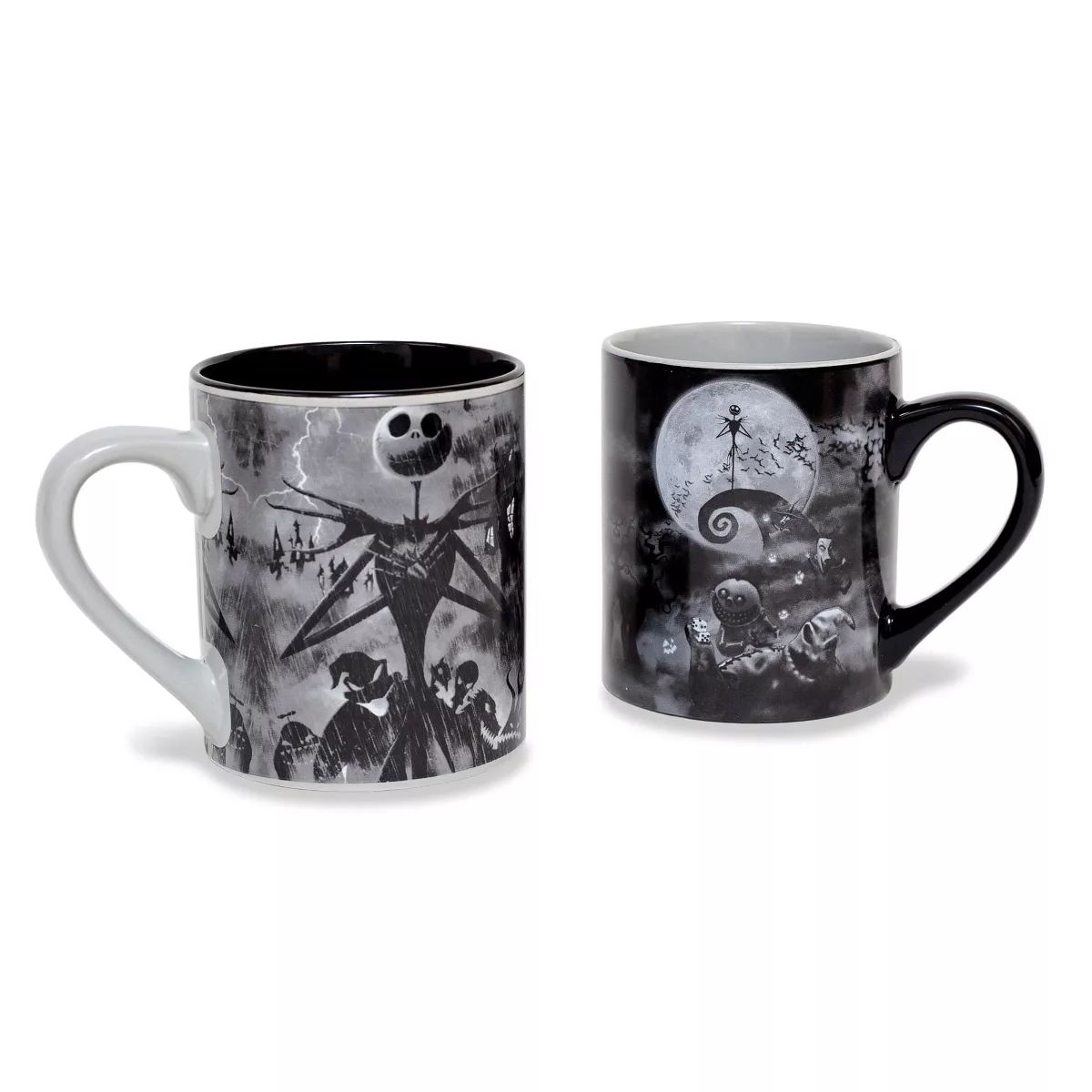 Silver Buffalo Disney The Nightmare Before Christmas Stormy Night Ceramic Mugs | Set of 2 | Target