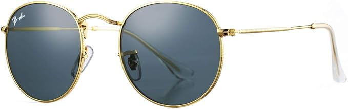 Pro Acme PA3447 Classic Crystal Glass Lens Retro Round Metal Sunglasses,50mm | Amazon (US)