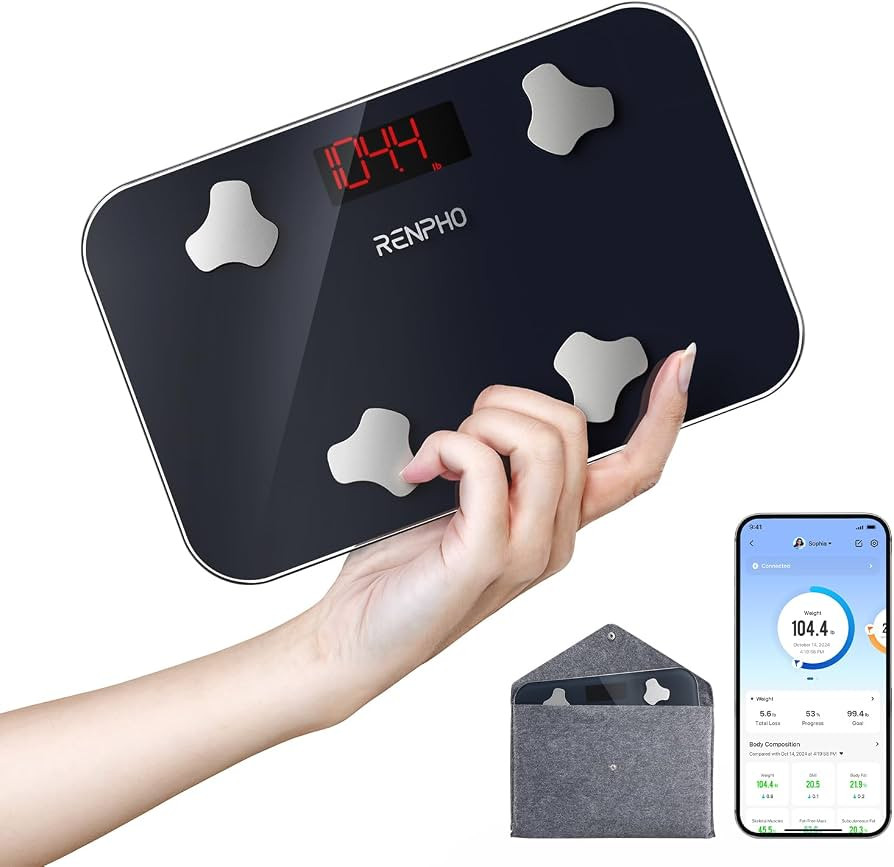 RENPHO Travel Scale for Body Weight, Mini Bathroom Scale for Body Fat, Portable Weight Scale for ... | Amazon (US)