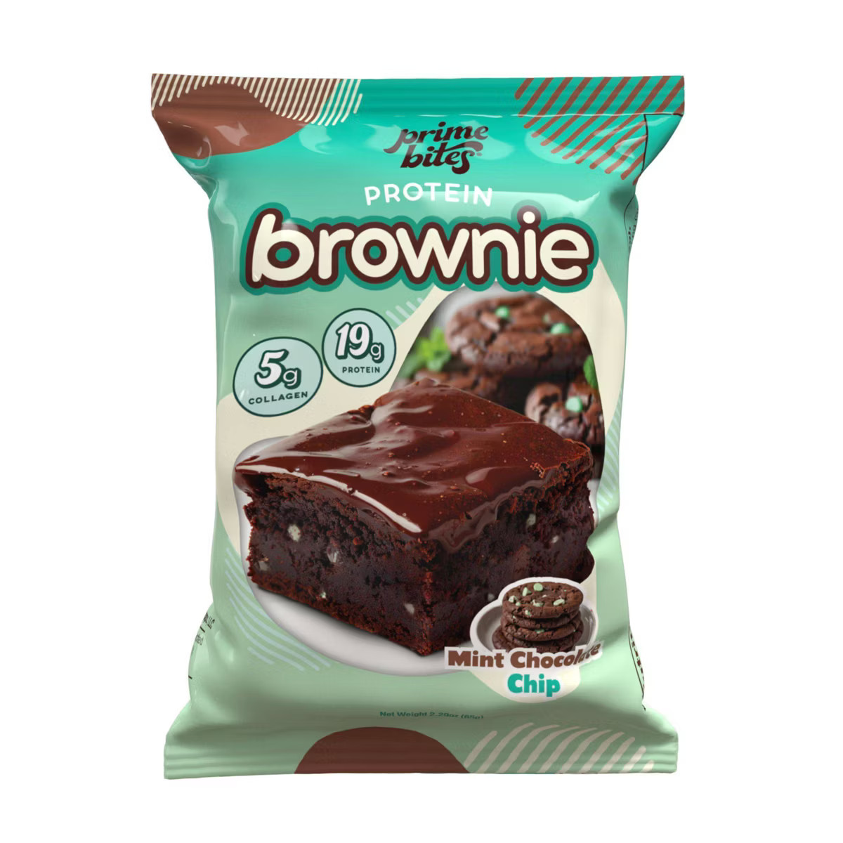 Prime Bites Mint Chocolate Chip Protein Brownie - 19g Protein - 2.29oz | Target