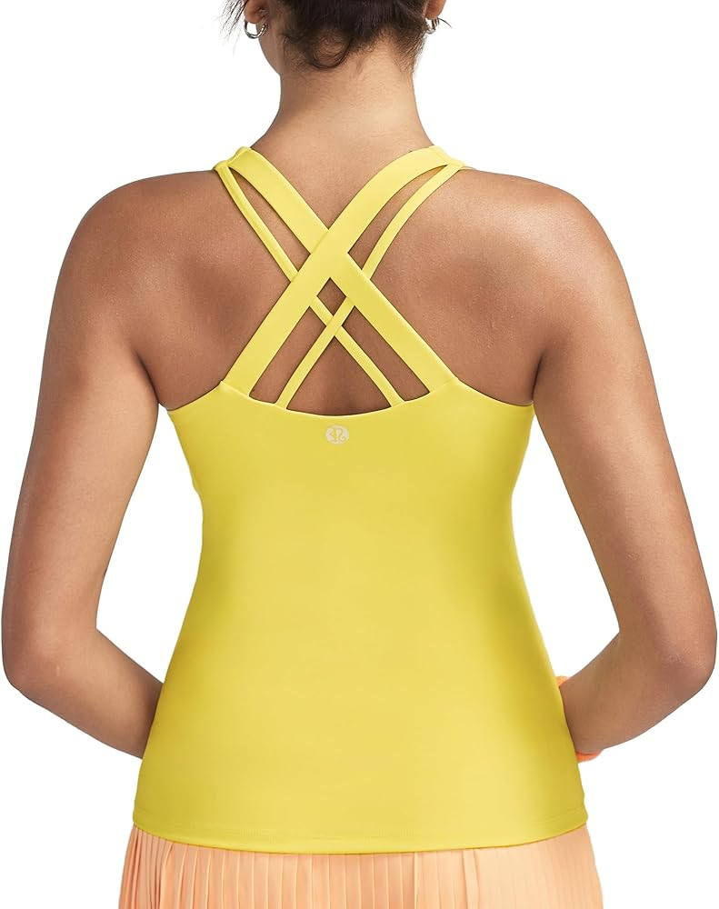 RUNNING GIRL Tank top with Built in Bra for Women,Compression Shirts Crisscross Back Workout Yoga... | Amazon (US)