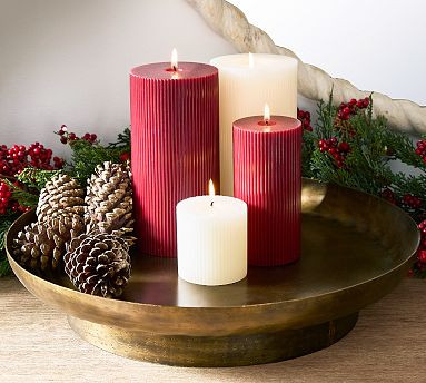 Fluted Pillar Candle | Pottery Barn (US)