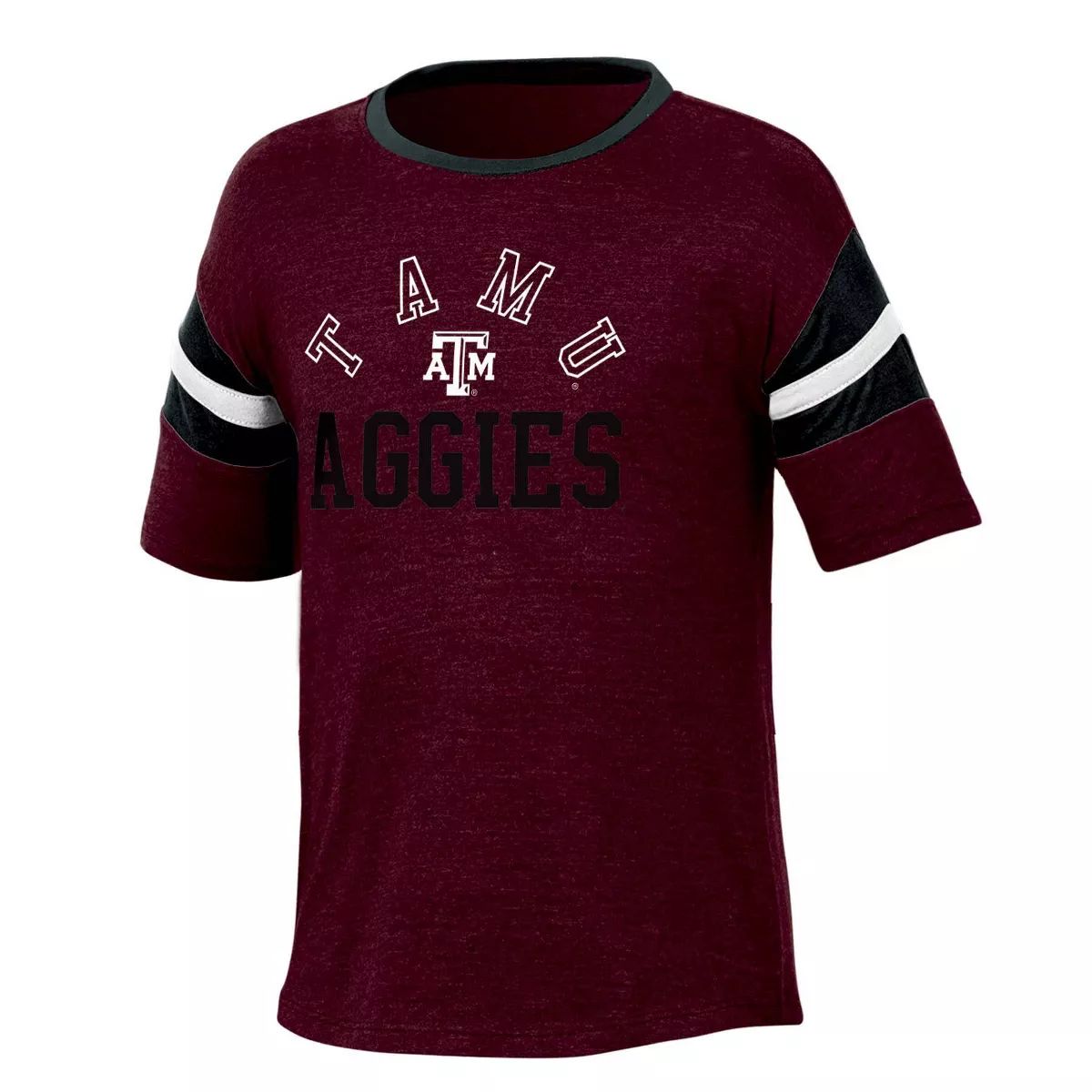 NCAA Texas A&M Aggies Girls' Short Sleeve Striped Shirt | Target