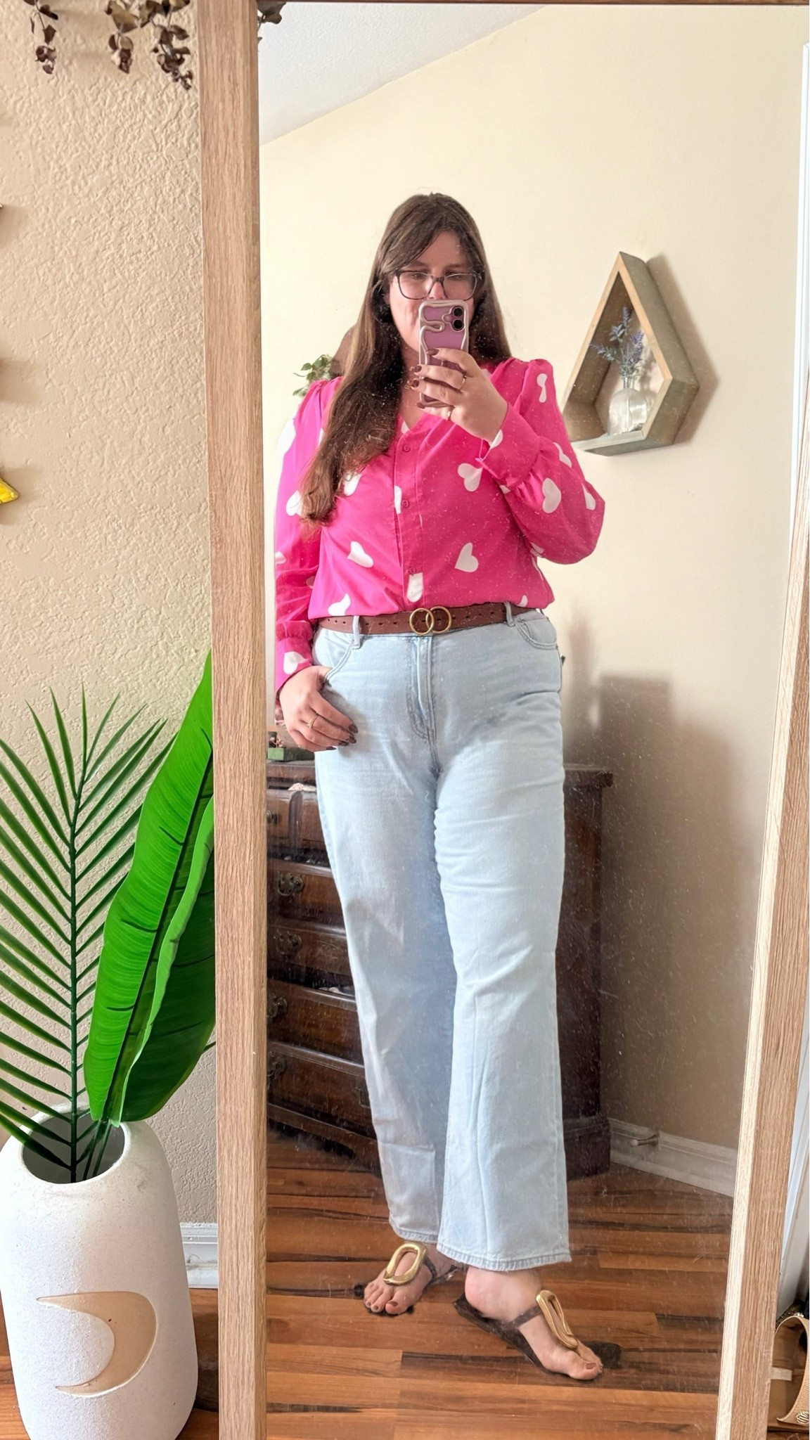 These jeans from American Eagle are so cute & comfortable!

Ltkgrwm / LTKsalealert / LTKstyletip / LTKSeasonal / ootd / plus size outfit / plus size outfits / plus size denim / plus size jeans / midsize denim / midsize jeans / jeans / denim / light wash denim / straight leg jeans / heart blouse / pink blouse / button down blouse / pink button down blouse / Jeffrey Campbell / Jeffrey Campbell sandals / sandals / tortoise shell sandals / Nordstrom / Amazon / American Eagle / American Eagle jeans / American Eagle denim / sale / sale alert / fall outfits women

#LTKootd #LTKPlusSize #LTKMidsize