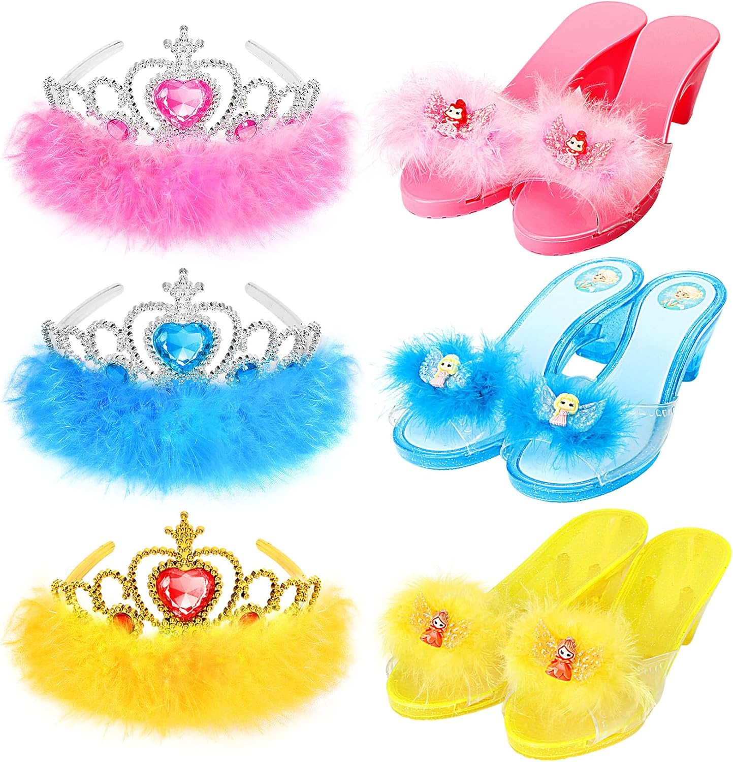 Princess Dress Up Shoes Set, Girls Role Play Dress Up Toys,Toddler Pretend Play Crown Kit Gift Se... | Amazon (US)