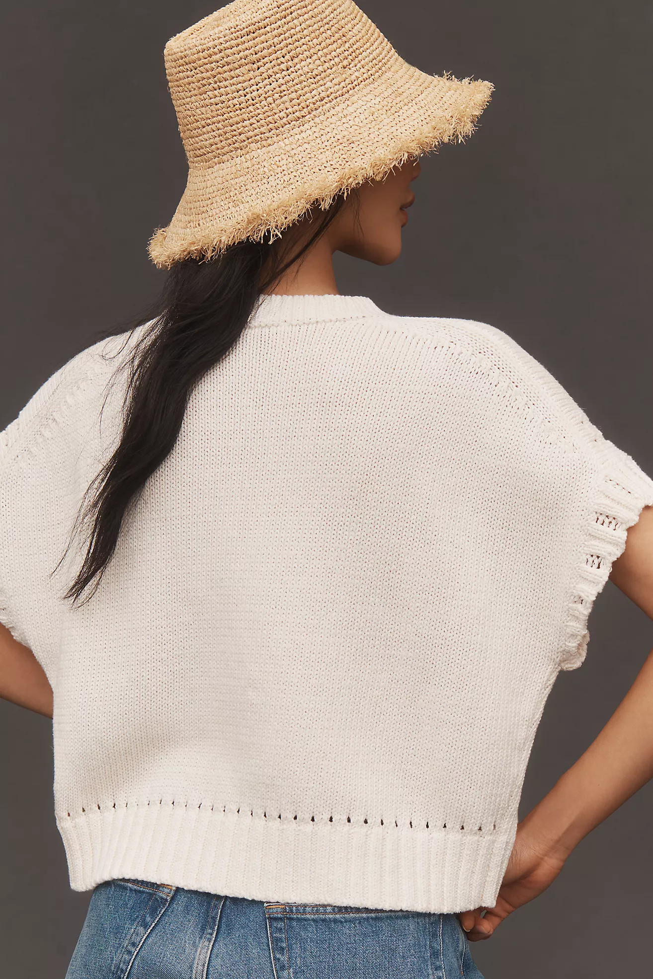 Maeve Short-Sleeve Crew-Neck Veggie Motif Graphic Sweater | Anthropologie (US)