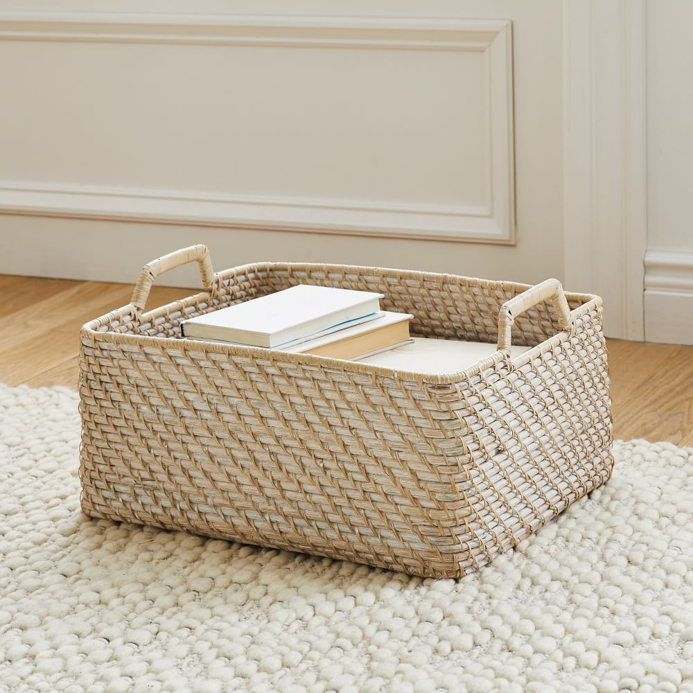 Modern Weave, Harvest Basket, Whitewash | West Elm (US)