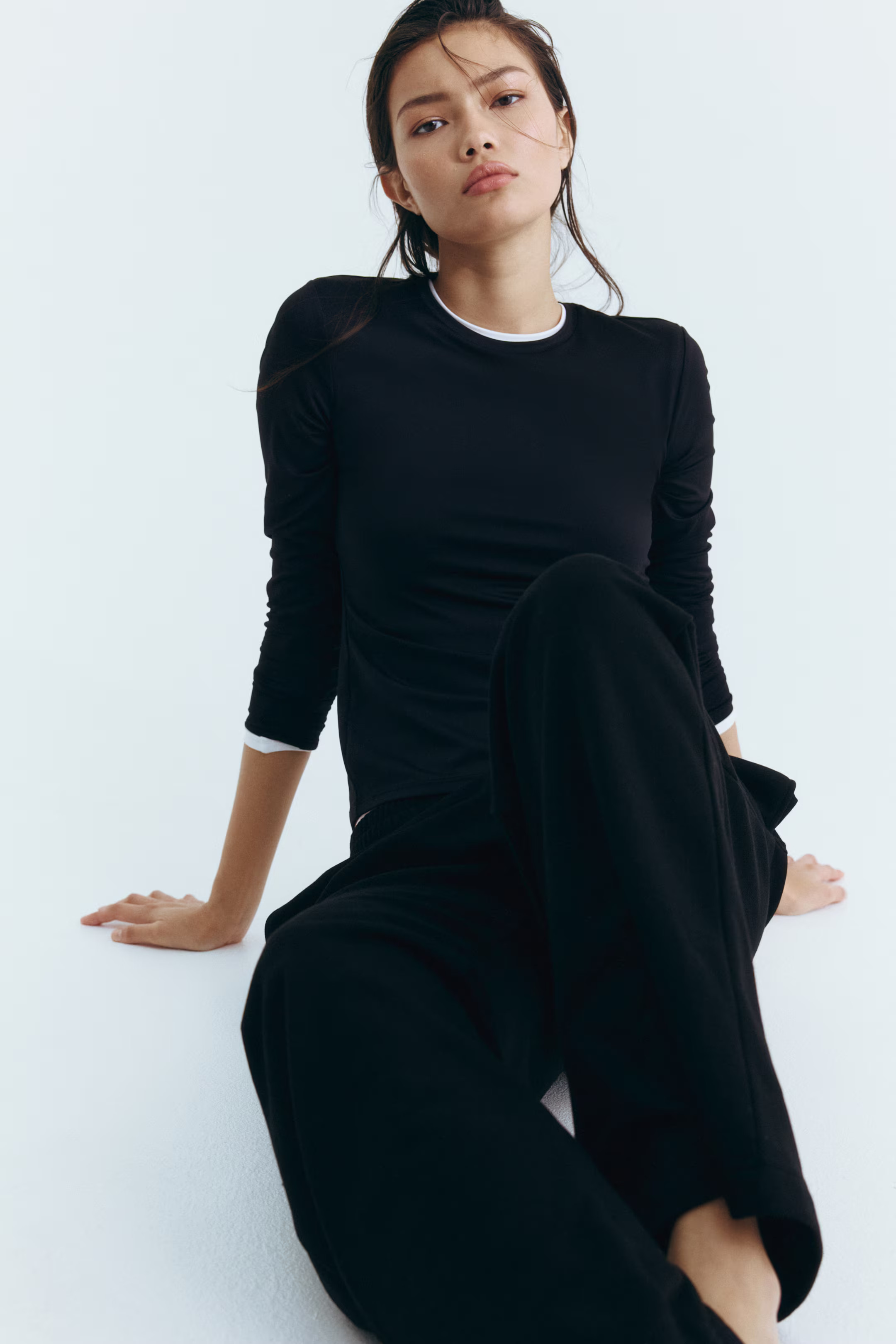 Long-sleeved microfibre top | H&M (UK, MY, IN, SG, PH, TW, HK)