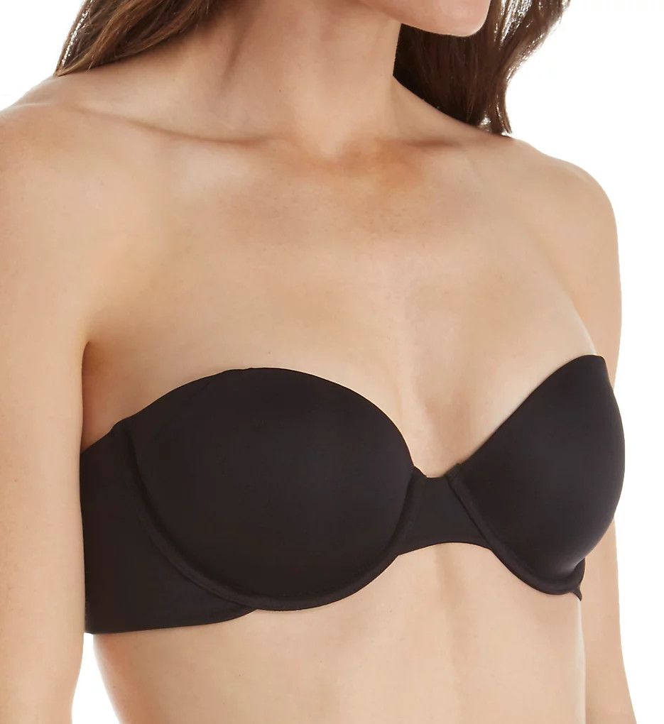 Self Expressions Women's Side Smoothing Strapless Bra in Black | Size 38B | HerRoom.com | HerRoom