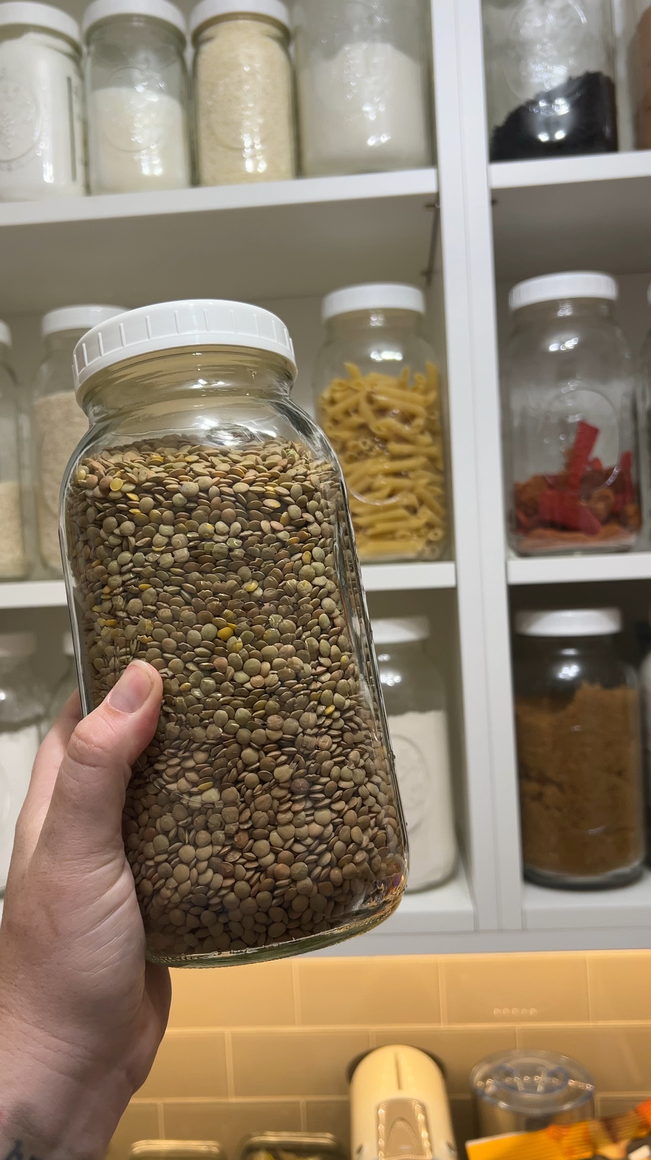 My whole pantry is organized into jars so that I can see what I have at a glance and prevent spoilage or buying something that I already have. 

#LTKFindsUnder50 #LTKFindsUnder100 #LTKHome