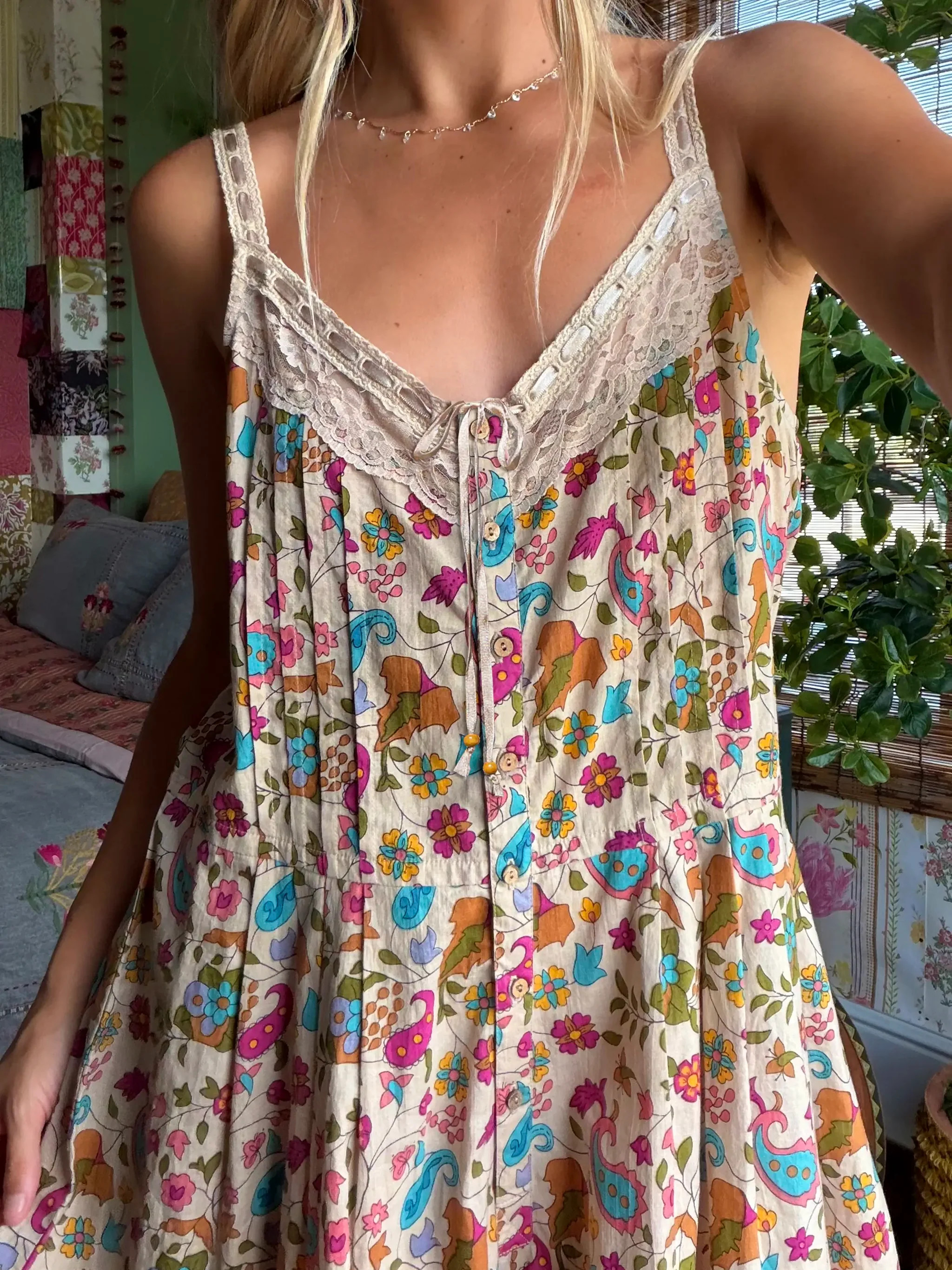 Cotton & Lace Romper | Natural Life