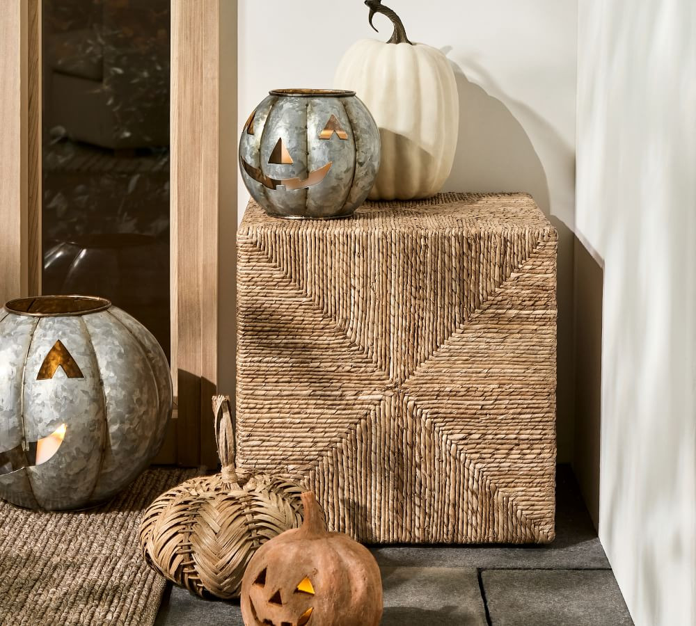 Malibu 18" Woven Accent Cube | Pottery Barn (US)
