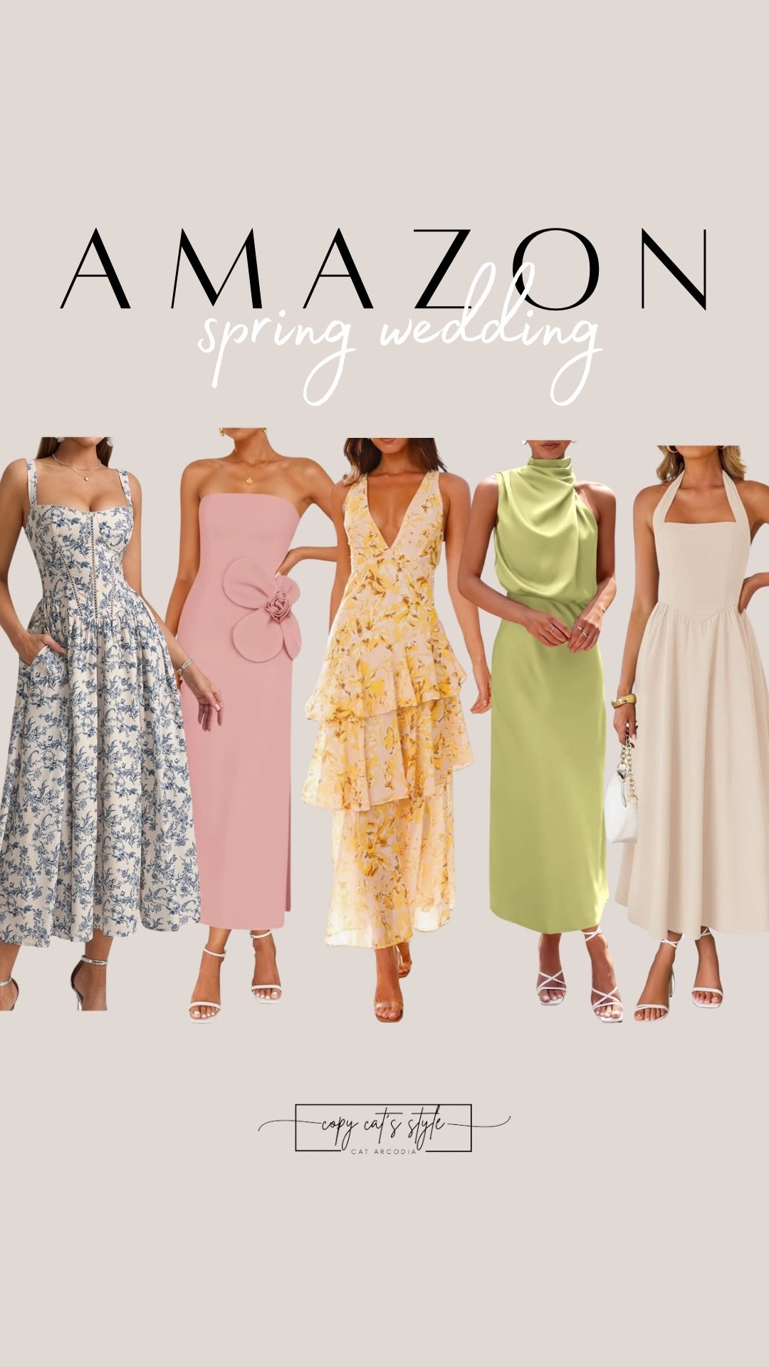 Spring wedding dresses. Floral wedding guest dresses. Amazon dresses for spring. 

#LTKSeasonal #LTKMidsize