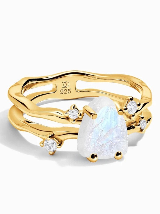 Moon Magic Raw Crystal Moonstone Flow Ring | Poshmark