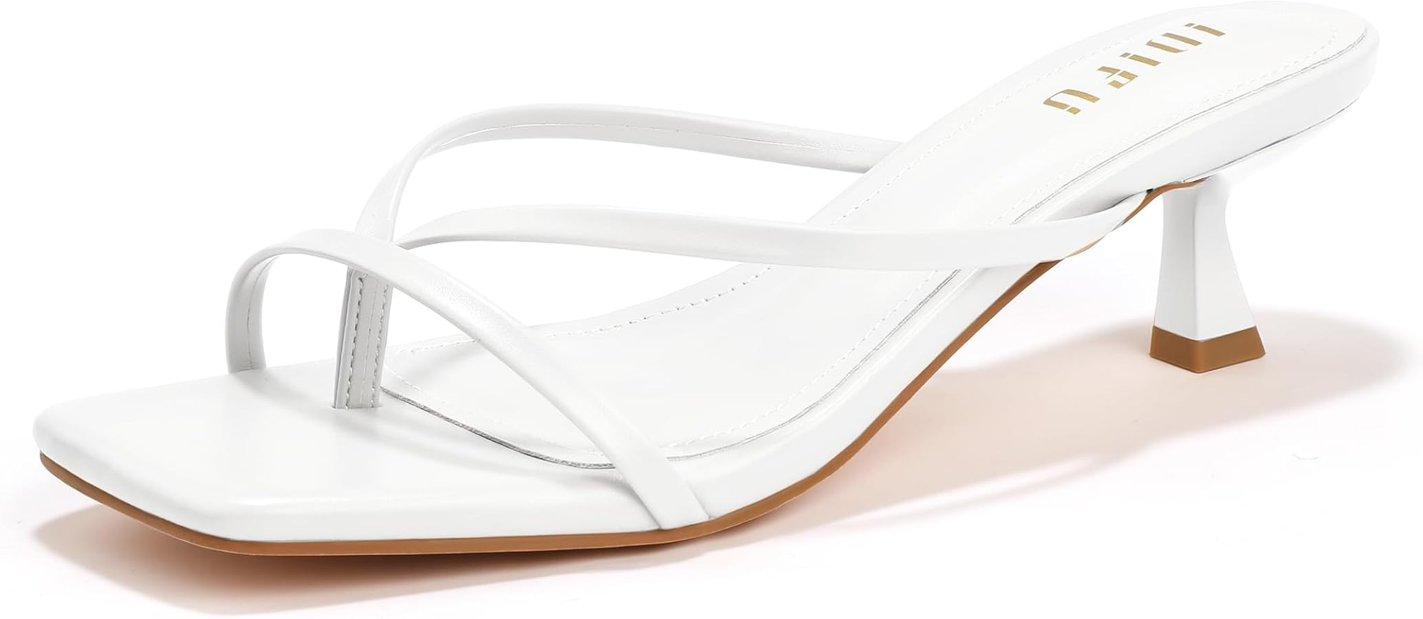 IDIFU IN1 Kitten Heels for Women Flip Flop Strappy Square Open Toe Low Heeled Sandals Wedding Bri... | Amazon (US)