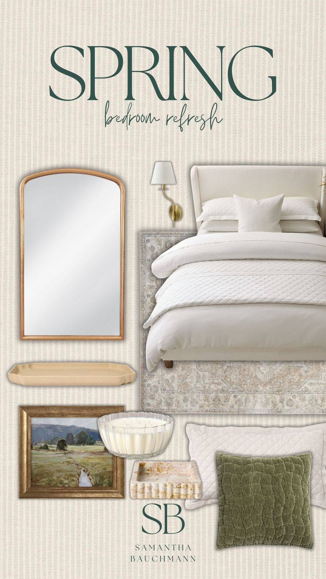 Spring bedroom refresh🌿

spring home refresh, rug, sale alert, sale finds, coupon, painting, mirror, bedding, bedroom, home decor, home styling, boy mom, mom of 4, Samantha Bauchmann 

 #LTKHome #LTKSaleAlert #LTKStyleTip