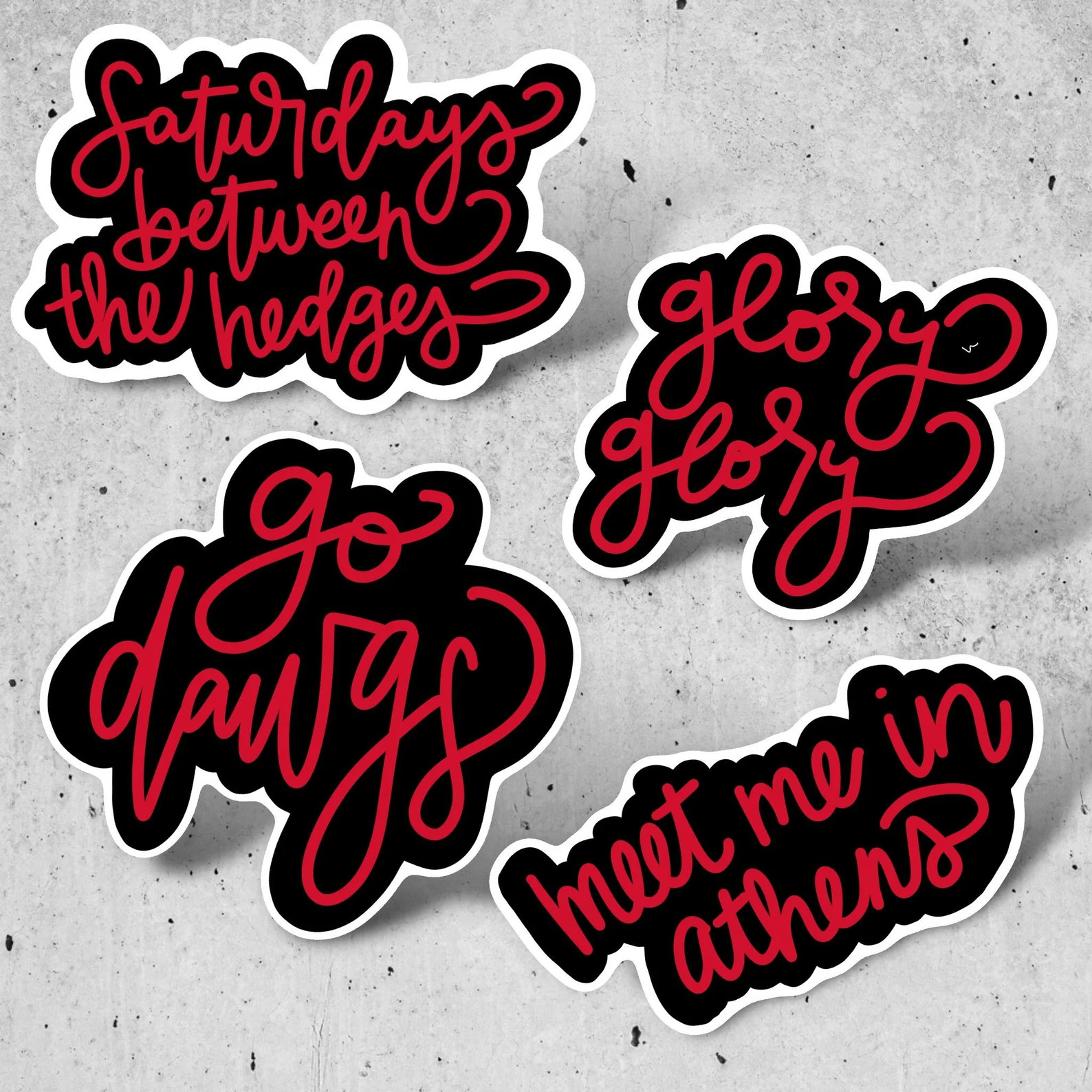 Georgia Bulldogs | decals | sticker pack | MacBook keyboard stickers | laptop stickers | SEC | co... | Etsy (US)