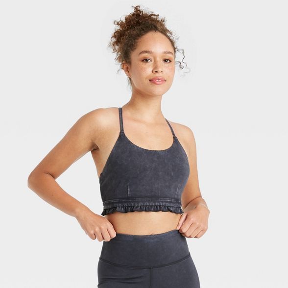 Women's Strappy Back Bra with Ruffle - JoyLab™ | Target