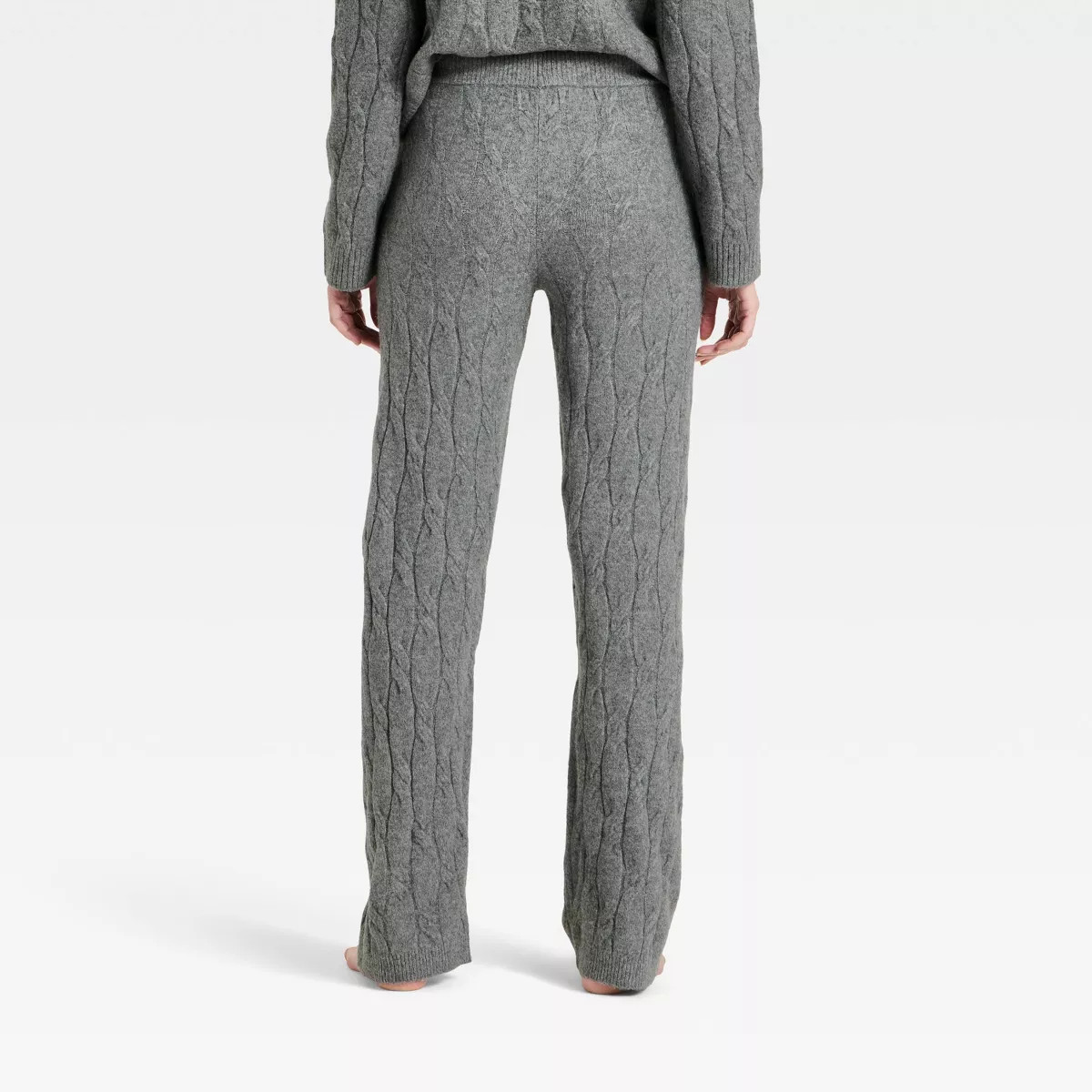 Women's Mid-Rise Cozy Knit Ankle Pull-On Pants - Universal Thread™ Heather Gray | Target