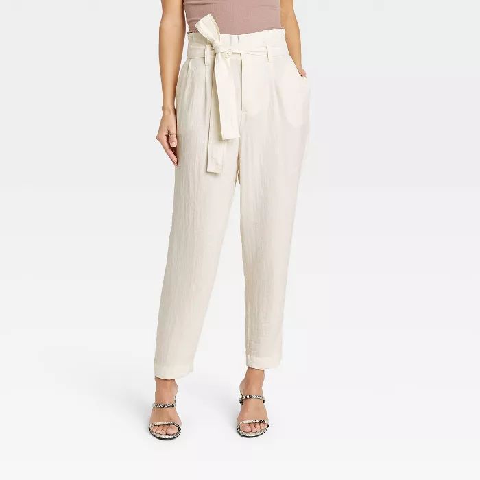 Women's High-Rise Paperbag Ankle Pants - A New Day™ | Target