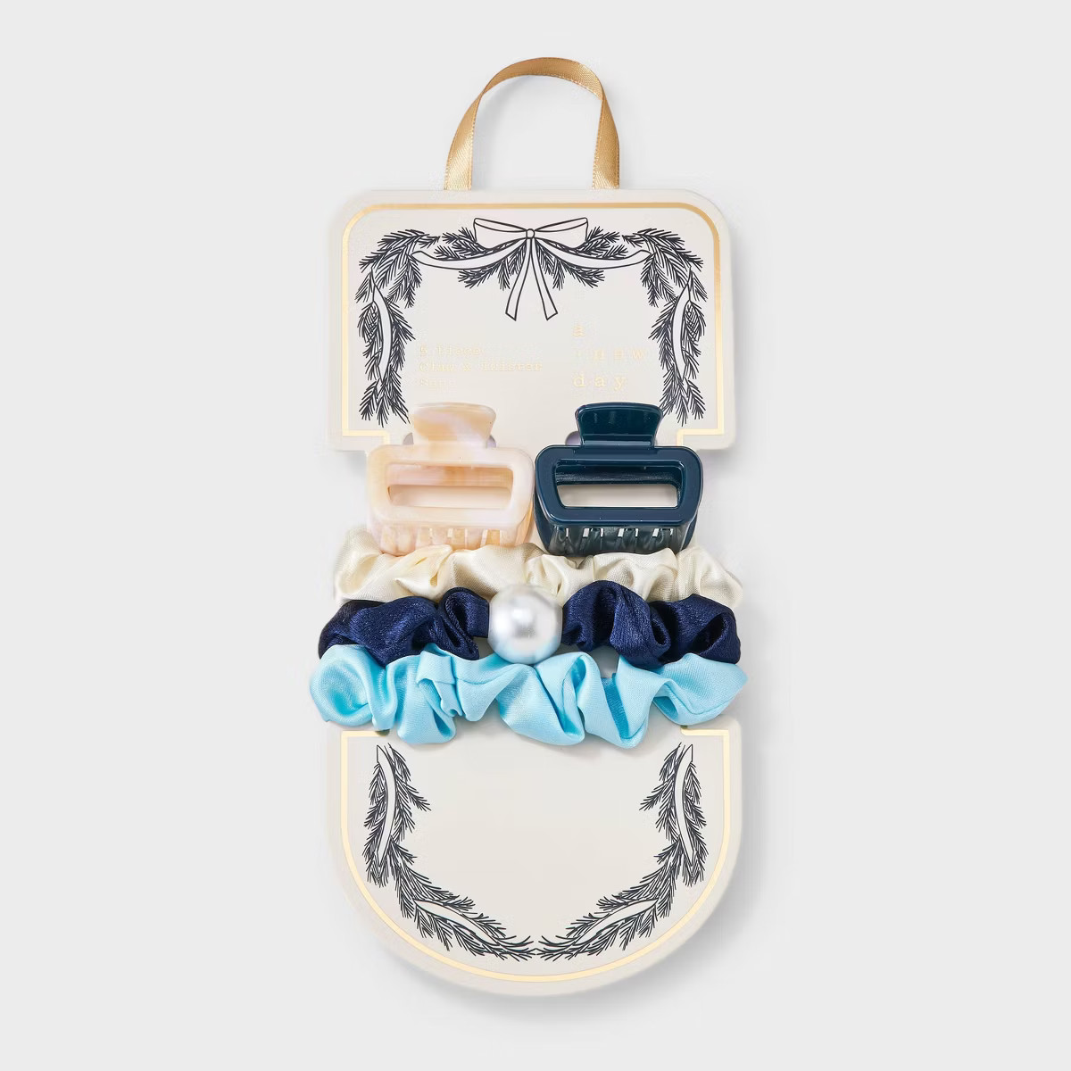 Claw Hair Clip and Hair Twister Set 5 pc - A New Day™ Blue/Cream | Target