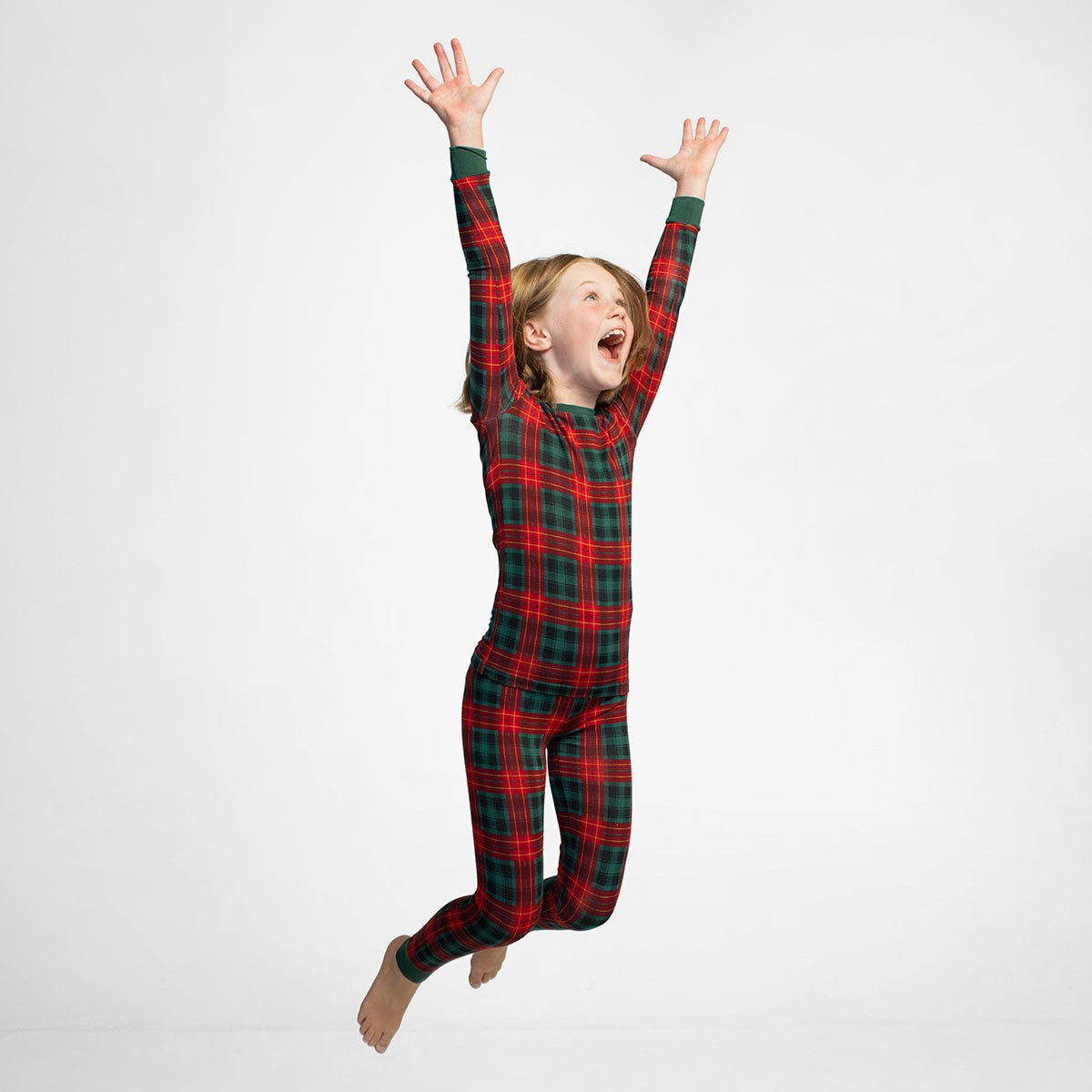 Tartan Two-Piece Bamboo Viscose Pajama Set | Little Sleepies