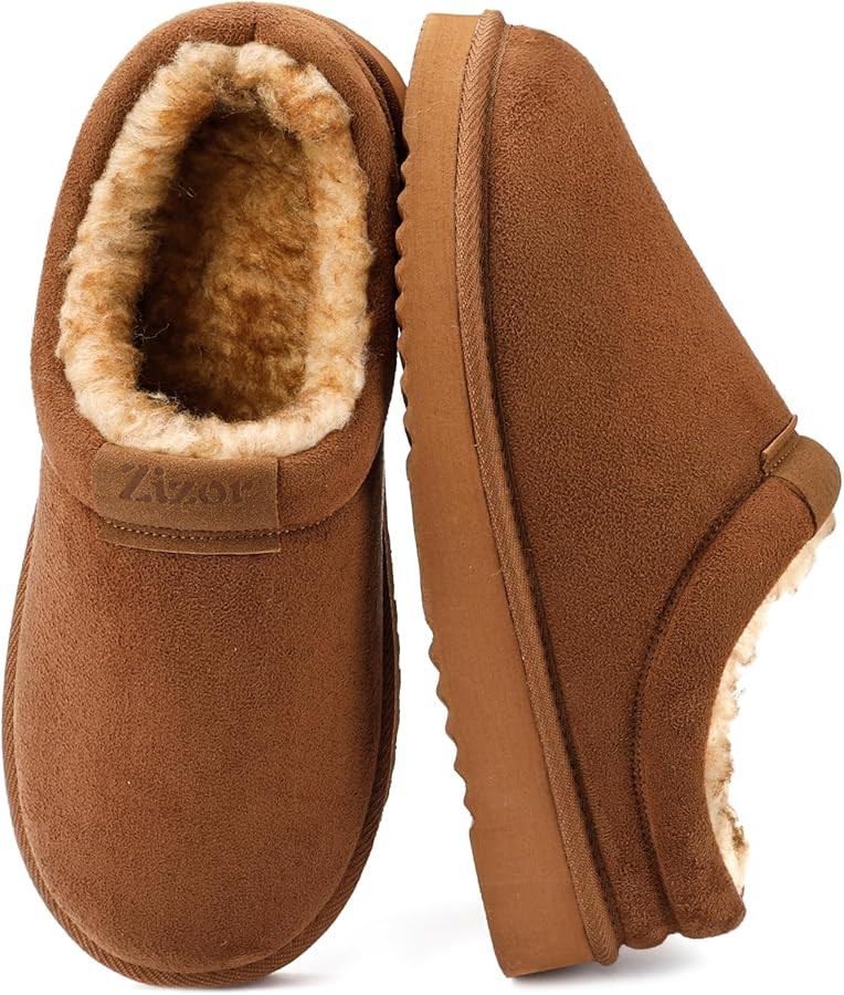 Zizor Men's Fuzzy Cozy Slippers Microsuede Indoor Outdoor Home Comfy Winter Slip On Cute Warm Mem... | Amazon (US)