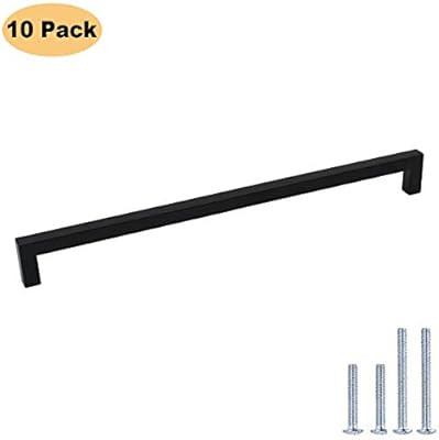goldenwarm Black Cabinet Pulls Kitchen Cabinet Handles - PHJ12BK320 10PCS Black Hardware for Kitc... | Amazon (US)