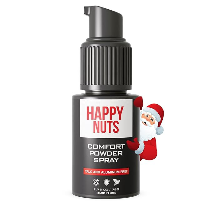 Happy Nuts Mens Comfort Powder Spray: Anti Chafing & Deodorant, Aluminum-Free, Sweat and Odor Con... | Amazon (US)