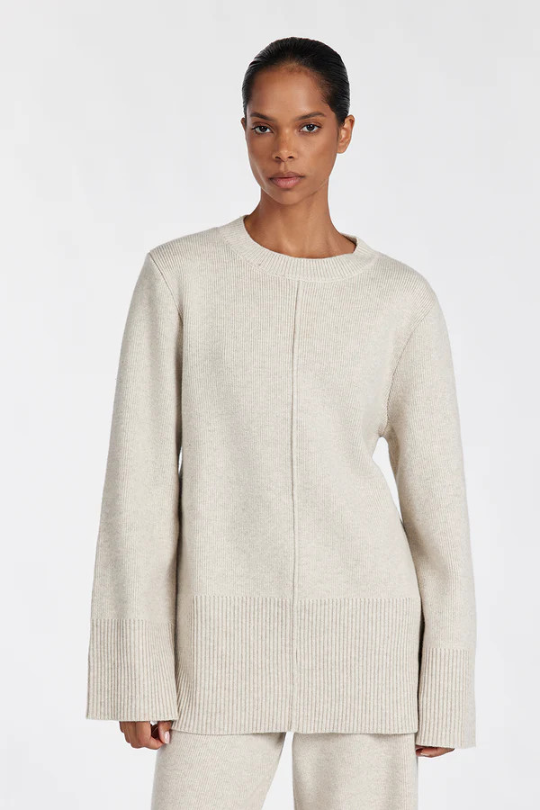 CLEMENCE OAT MARLE KNIT JUMPER | DISSH