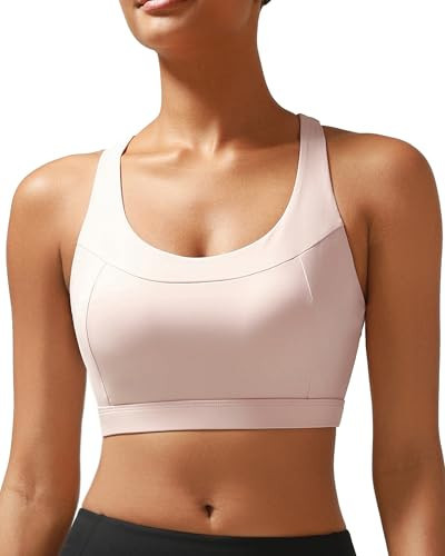 RUNNING GIRL High Impact Sports Bras for Women,Plus Size Sports Bra High Support with Molded Cup Workout Yoga Bra(3025_Pink_S) | Amazon (US)