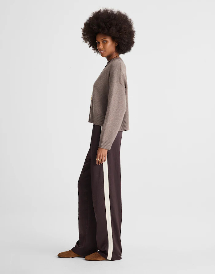The Easy Pull-On Track Pant in Satin | Madewell