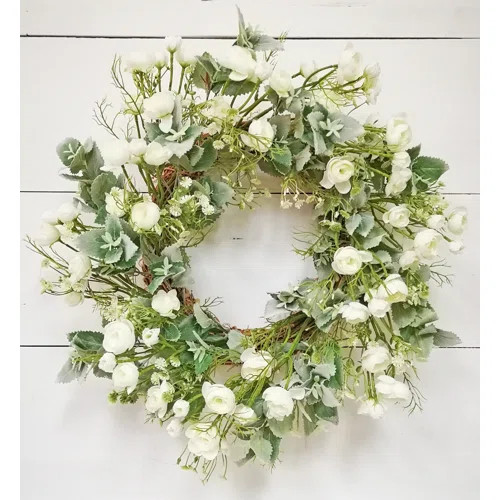 Faux Cherry Blossom 22'' Wreath | Wayfair North America