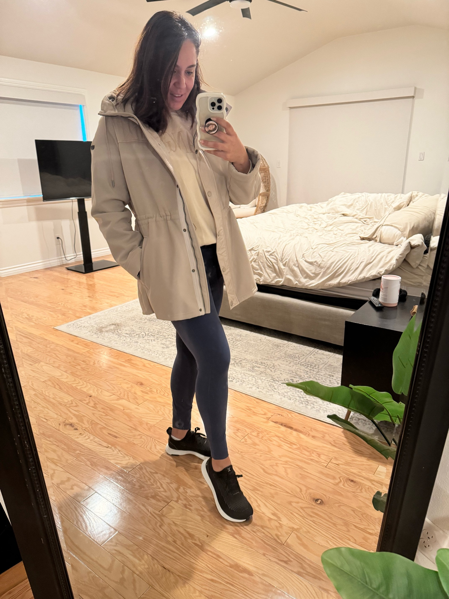 Keeping warm on my morning walk! Loving this jacket and I can wear a crew neck under for extra warmth! 
#winterjacket #vuorileggings #fluxshoes #walkingshoes

#LTKActive #LTKFitness #LTKWatchNow