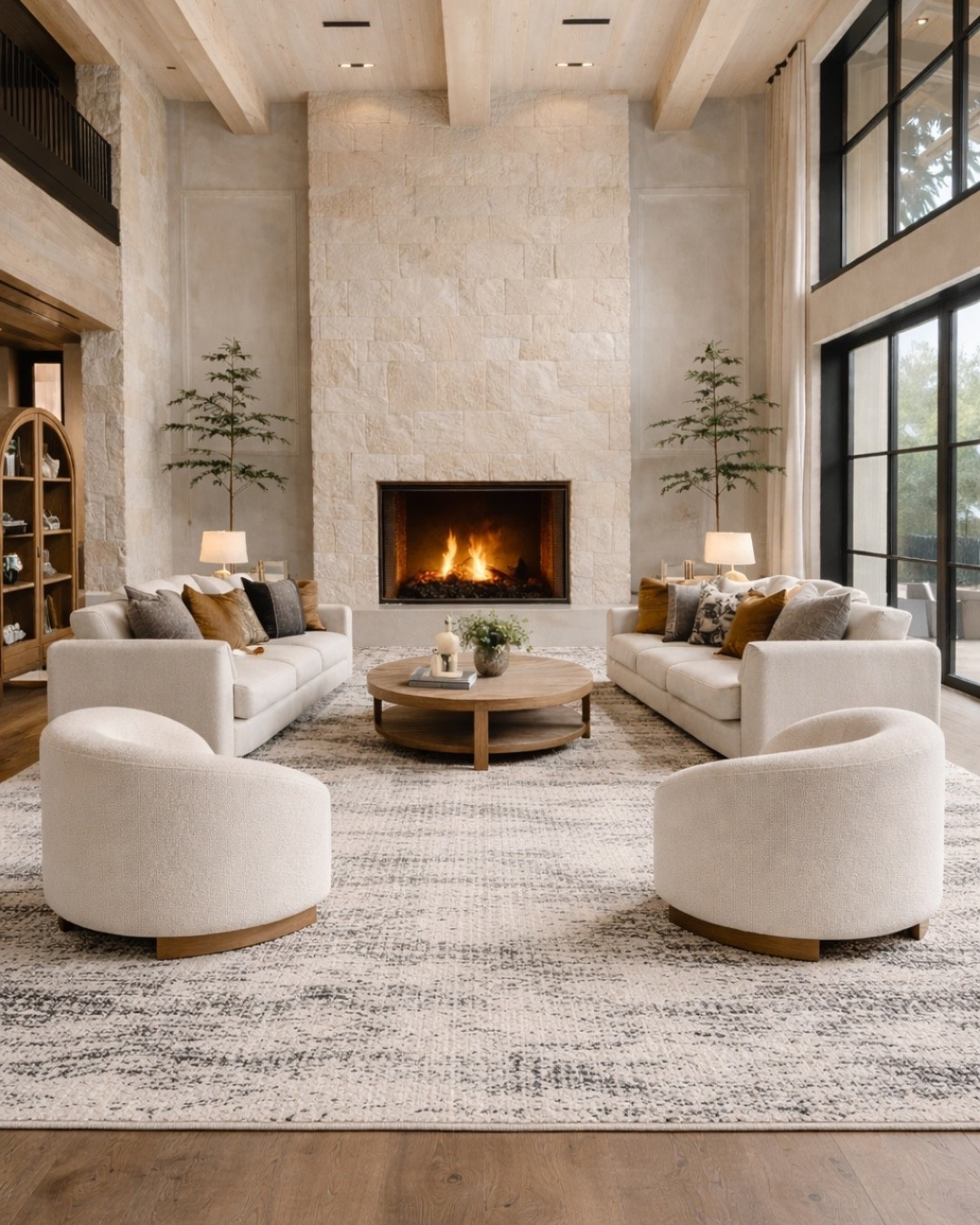 Neutral aesthetic great room decor and furniture.
Living room, area rug, swivel chair, black olive tree, plant pot, sofa, round coffee table, pillows, organic modern, transitional, minimalist, earthy, moody, Amazon home, Crate & Barrel style, Pottery Barn style

#LTKHome #LTKmomlife #LTKSaleAlert