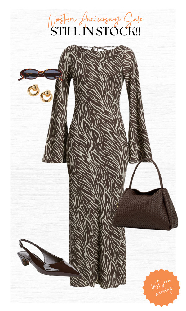 Still in stock at Nordstrom! I don't know how this zebra dress hasn't sold out yet! So cute!  

 #LTKootd #LTKOver40 #LTKSaleAlert