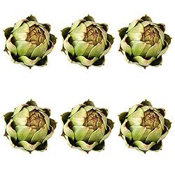 GiftYou [6-Pack] Large Artificial Artichoke Fake Vegetables and Fruits for Kitchen Decorations (G... | Amazon (US)