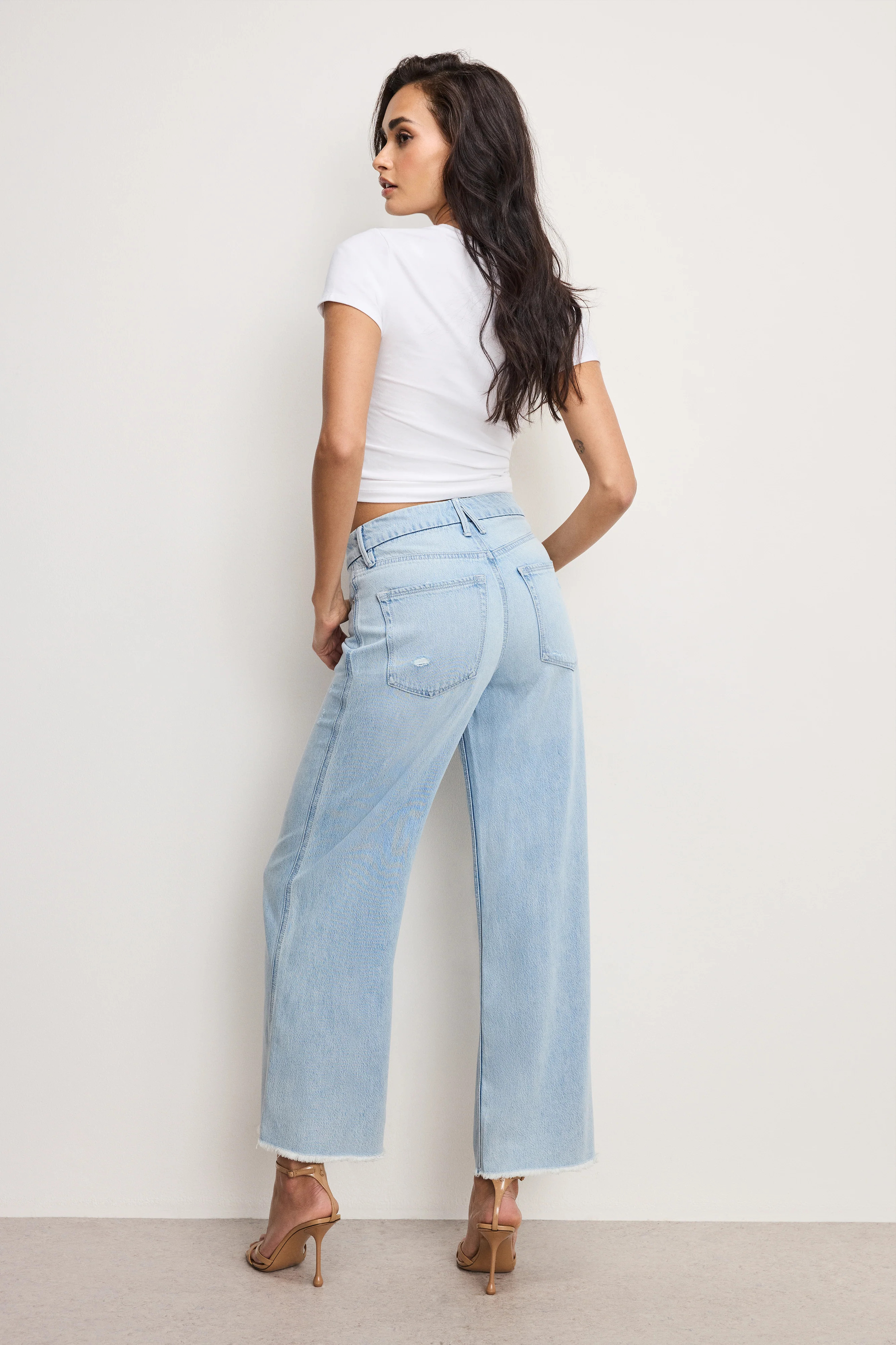 WEIGHTLESS GOOD SKATE WIDE CROPPED JEANS | INDIGO959 - GOOD AMERICAN | Good American