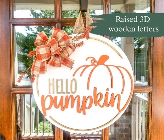 Read the full title
    Hello Fall  Door Hanger | Fall Wreath |  Front Door Wreath | Fall Decor  ... | Etsy (US)